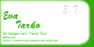 eva tarko business card